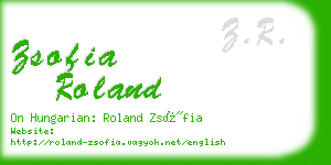 zsofia roland business card
